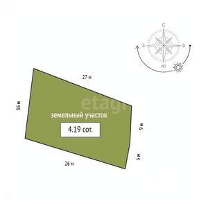 Дом 54м&sup2;, 2-этажный, участок 4 сот.  