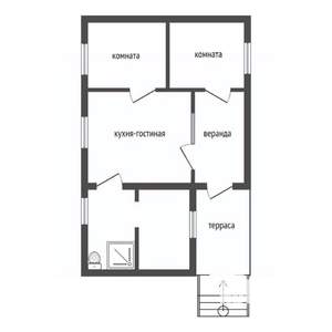 Дом 68м&sup2;, 1-этажный, участок 5 сот.  