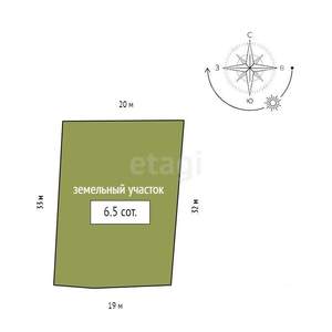 Дом 68м², 2-этажный, участок 7 сот.  