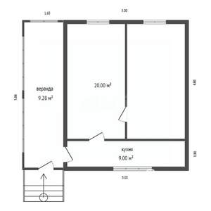 Дом 50м², 2-этажный, участок 5 сот.  