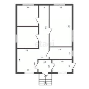 Дом 105м&sup2;, 1-этажный, участок 6 сот.  