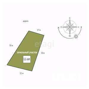 Дом 61м&sup2;, 2-этажный, участок 11 сот.  