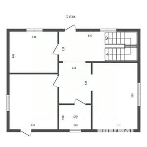 Дом 109м&sup2;, 2-этажный, участок 6 сот.  