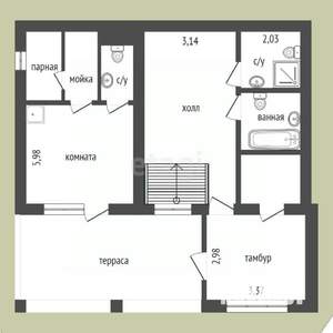 Дом 123м², 2-этажный, участок 7 сот.  