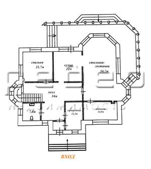 Коттедж 340м², 2-этажный, участок 15 сот.  