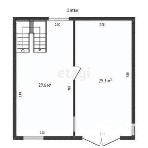 Дом 110м², 2-этажный, участок 7 сот.  