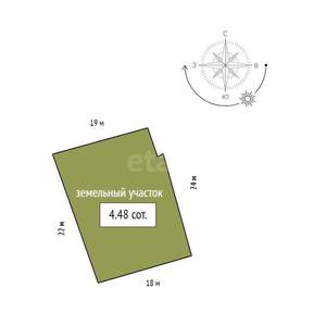 Дом 72м², 1-этажный, участок 4 сот.  