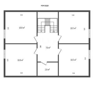 Дом 121м&sup2;, 2-этажный, участок 15 сот.  