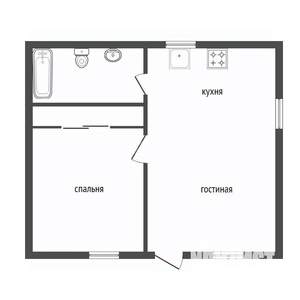 Дом 57м&sup2;, 1-этажный, участок 8 сот.  