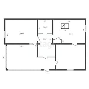 Дом 140м², 1-этажный, участок 10 сот.  