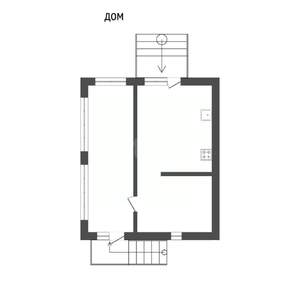 Дом 50м&sup2;, 1-этажный, участок 9 сот.  