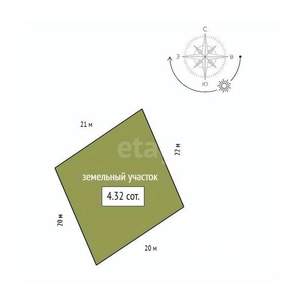 Дом 30м², 2-этажный, участок 4 сот.  