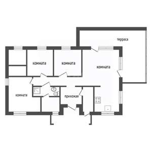 Дом 116м², 1-этажный, участок 7 сот.  