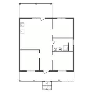 Дом 90м&sup2;, 2-этажный, участок 6 сот.  