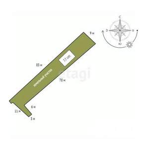 Дом 8м&sup2;, 1-этажный, участок 8 сот.  