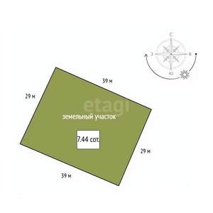 Дом 102м&sup2;, 2-этажный, участок 7 сот.  