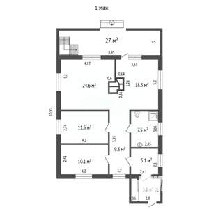 Дом 180м&sup2;, 2-этажный, участок 13 сот.  