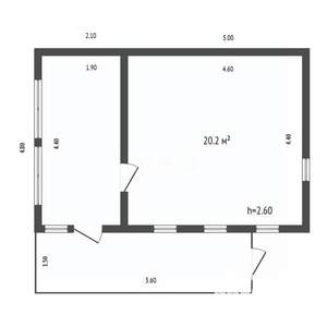 Дом 42м&sup2;, 2-этажный, участок 7 сот.  