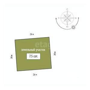 Дом 63м&sup2;, 1-этажный, участок 8 сот.  