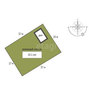 Дом 95м&sup2;, 2-этажный, участок 10 сот.  