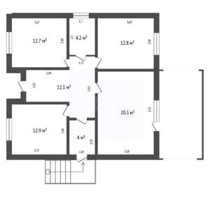 Дом 79м&sup2;, 1-этажный, участок 6 сот.  