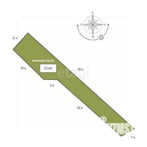 Дом 24м&sup2;, 1-этажный, участок 8 сот.  