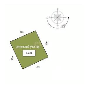 Дом 50м², 2-этажный, участок 4 сот.  