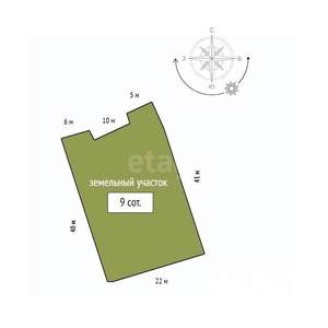 Дом 69м², 2-этажный, участок 9 сот.  