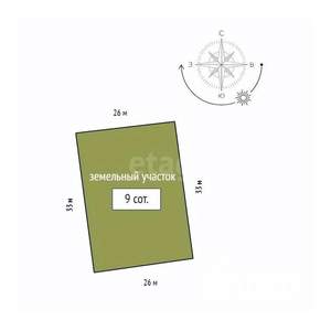 Дом 119м&sup2;, 1-этажный, участок 9 сот.  