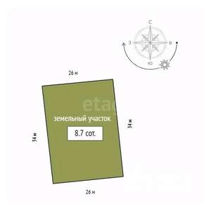 Дом 130м&sup2;, 2-этажный, участок 9 сот.  