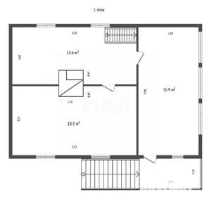 Дом 30м&sup2;, 2-этажный, участок 6 сот.  