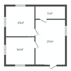 Дом 68м&sup2;, 1-этажный, участок 12 сот.  