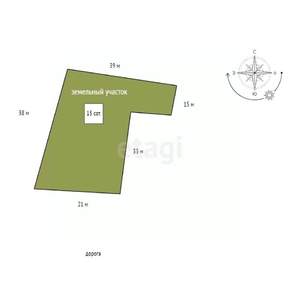 Дача 100м², 1-этажный, участок 15 сот.  