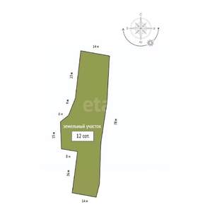 Дом 52м&sup2;, 2-этажный, участок 12 сот.  