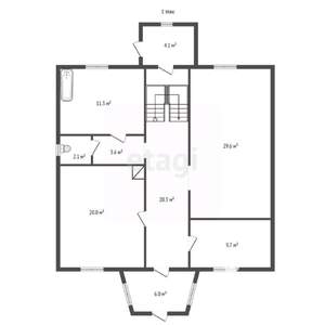 Дом 210м², 2-этажный, участок 12 сот.  
