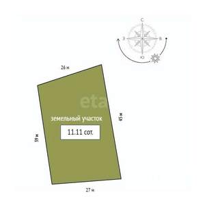 Дом 61м&sup2;, 2-этажный, участок 11 сот.  