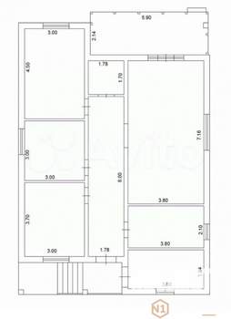 Дом 110м², 1-этажный, участок 10 сот.  