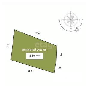 Дом 54м², 2-этажный, участок 4 сот.  