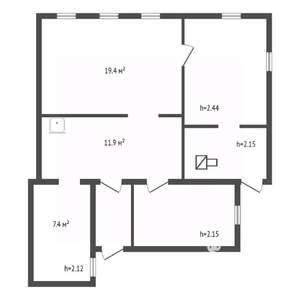 Дом 68м&sup2;, 1-этажный, участок 5 сот.  