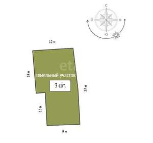 Дом 46м², 2-этажный, участок 3 сот.  