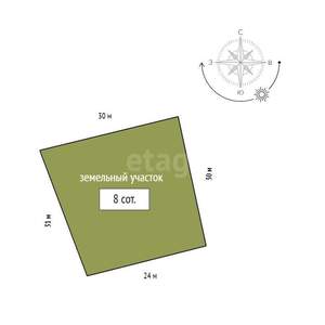 Дом 40м&sup2;, 1-этажный, участок 8 сот.  