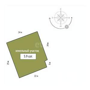 Дом 24м&sup2;, 1-этажный, участок 4 сот.  