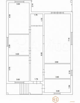 Дом 110м², 1-этажный, участок 10 сот.  