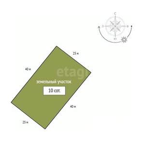 Дом 46м², 2-этажный, участок 10 сот.  