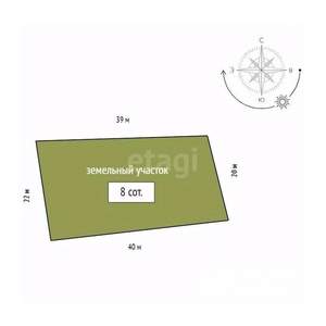 Дом 30м&sup2;, 1-этажный, участок 8 сот.  