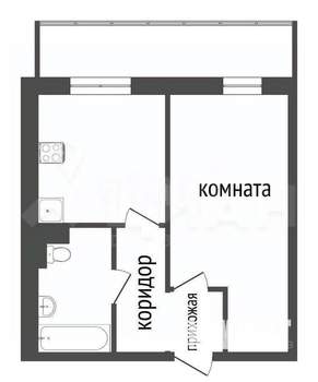 1-к квартира, на длительный срок, 32м2, 4/10 этаж