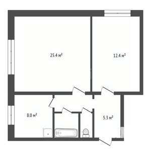 2-к квартира, на длительный срок, 56м2, 9/10 этаж