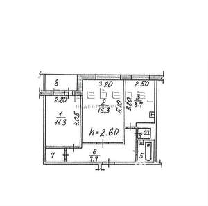 2-к квартира, на длительный срок, 50м2, 2/9 этаж