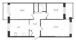 3-к квартира, на длительный срок, 70м2, 4/5 этаж