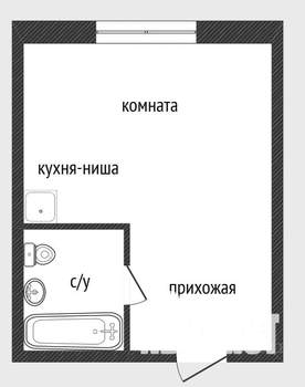 Студия квартира, на длительный срок, 12м2, 1/5 этаж